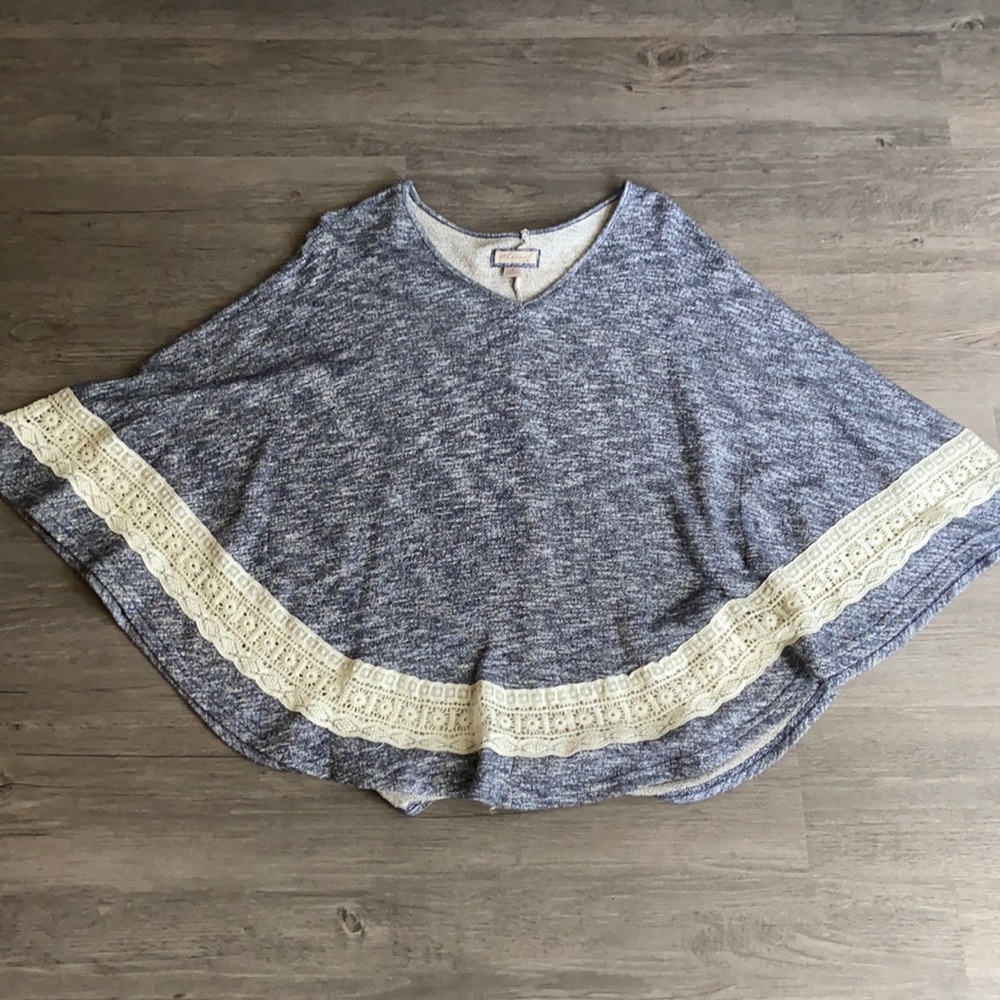 Grey top with lace detail